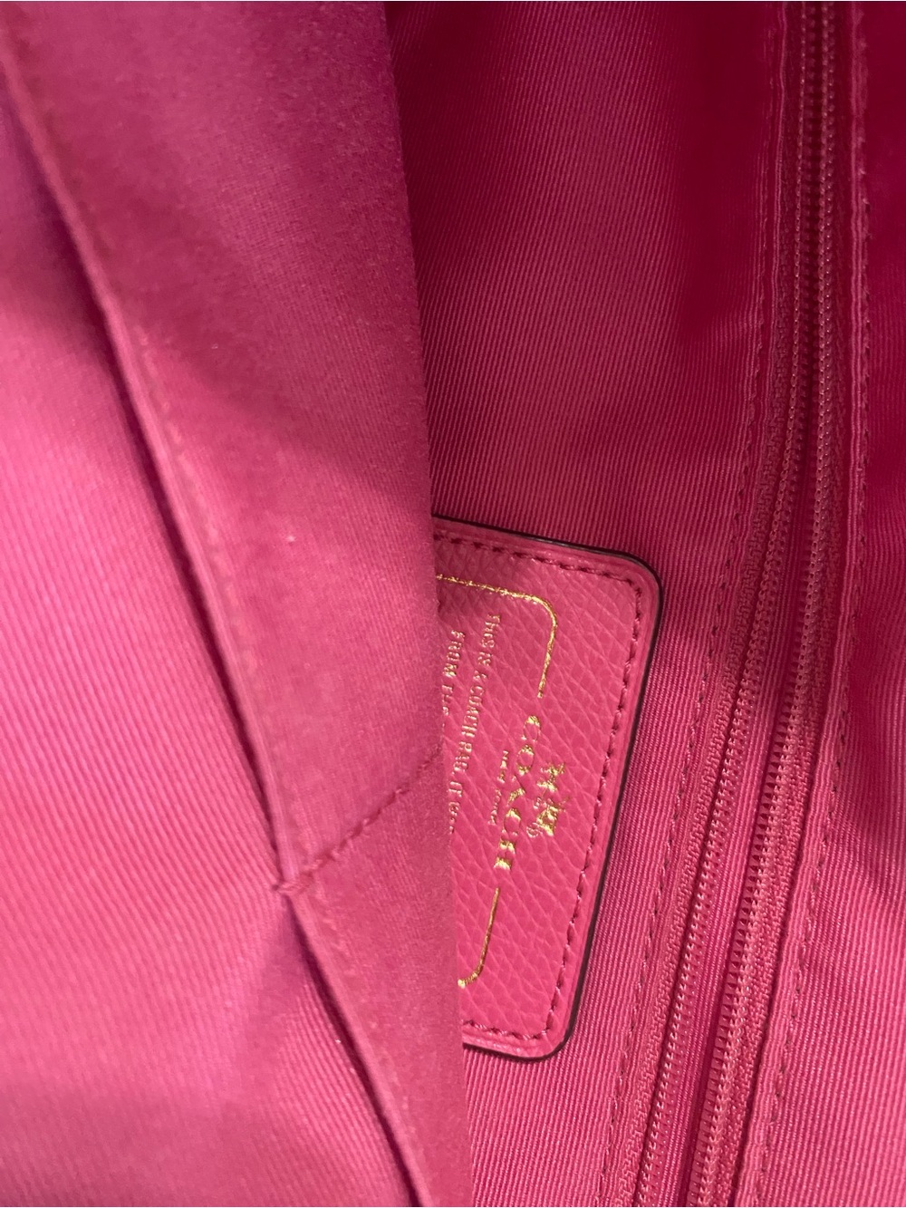 Coach Pink & Coral Floral Tote Bag - Picture 4 of 4